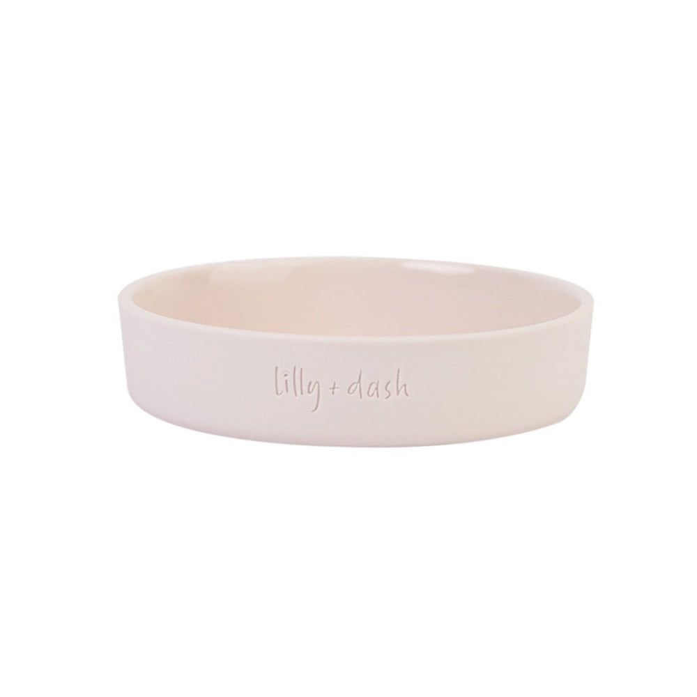 cat bowl rose quartz - Lilly + Dash
