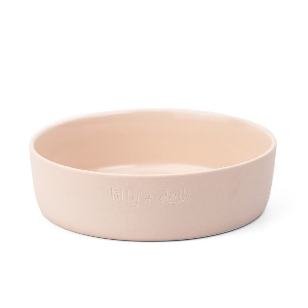 large pet bowl rose quartz - Lilly + Dash
